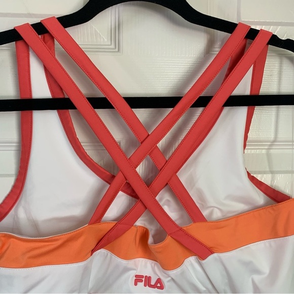 NWT FILA White Strappy Racerback Athletic Tank Top, size L - Picture 9 of 12